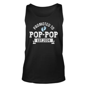 Promoted To Pop-Pop 2024 First Time Fathers Day New Grandpa Tank Top | Mazezy
