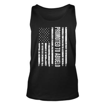 Promoted To Abuelo New Grandpa Vintage American Flag Gift Unisex Tank Top | Mazezy