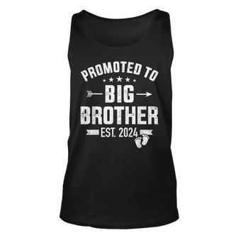 Promoted To Big Brother Est 2024 For Pregnancy Or New Baby Unisex Tank Top - Seseable