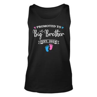 Promoted To Big Brother Est 2024 Pink Or Blue Bro Love You Unisex Tank Top - Seseable