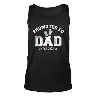 Promoted To Dad 2023 Pregnancy Announcement Unisex Tank Top | Mazezy