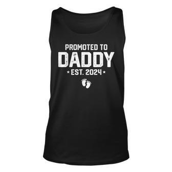 Promoted To Dad 2024 New Dad Fathers Day Soon Daddy Unisex Tank Top | Mazezy DE