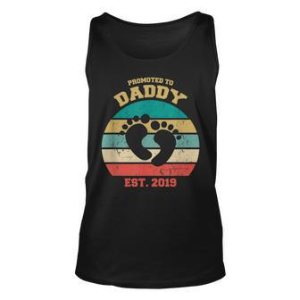 Promoted To Daddy 2019 New Father Dad Gift For Mens Unisex Tank Top | Mazezy