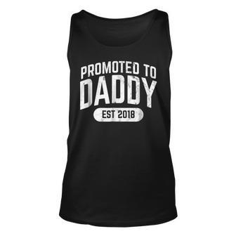 Promoted To Daddy Est 2018 New Dad Gift Gift For Mens Unisex Tank Top | Mazezy