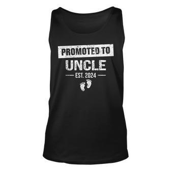 Promoted To Uncle 2024 Soon To Be Uncle Funny New Dad Gift For Mens Unisex Tank Top - Thegiftio UK