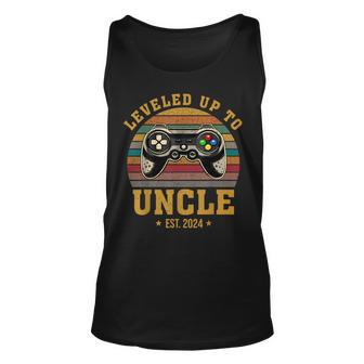Promoted To Uncle Est 2024 Leveled Up To Daddy & Dad Unisex Tank Top - Monsterry AU