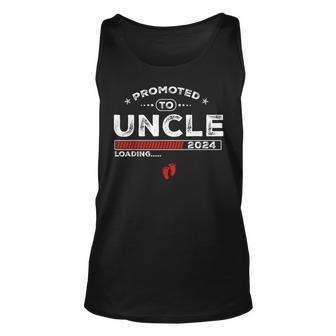 Promoted To Uncle Est 2024 Loading Soon To Be Dad Uncle Unisex Tank Top | Mazezy