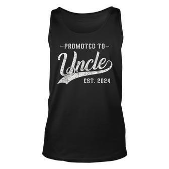 Promoted To Uncle Est 2024 Father's Day To New Dad Tank Top - Monsterry
