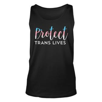 Protect Trans Lives Support Transgender Lgbt Pride Unisex Tank Top | Mazezy