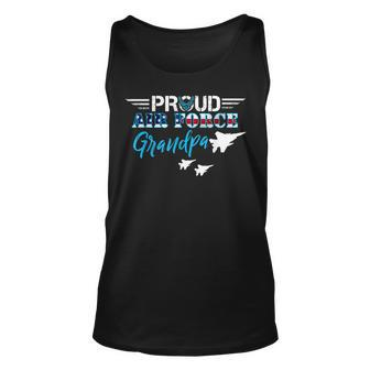 Proud Air Force Grandpa Gift Us Military Veteran Day Unisex Tank Top | Mazezy