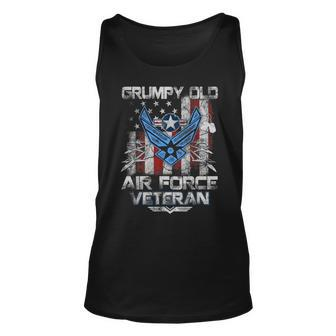 Proud Air Force Grumpy Old Veteran Military Veterans Day Men Tank Top | Mazezy