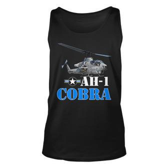 Proud Air Force Helicopter Airplane Ah1 Cobra Unisex Tank Top | Mazezy