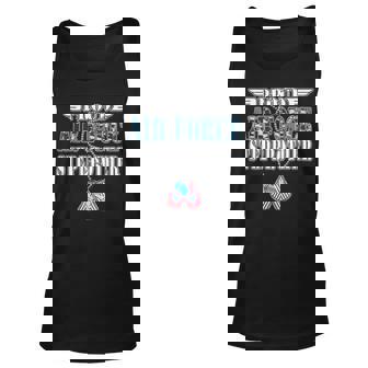 Proud Air Force Stepbrother Us Flag Dog Tags Wings Military Tank Top | Mazezy