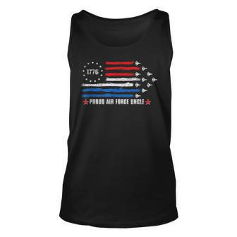 Proud Air Force Uncle 4Th Of July 1776 American Usa Flag Unisex Tank Top | Mazezy