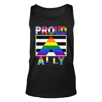 Proud Ally Lgbtq Gay Pride Month Equality Flags Unisex Tank Top | Mazezy