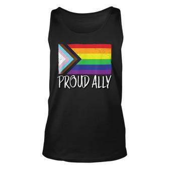 Proud Ally | Pride Month Lgbtq Black Pride Flag Unisex Tank Top | Mazezy