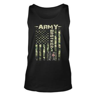 Proud Army Brother United States Flag Military Fathers Tank Top | Mazezy