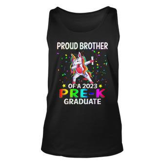 Proud Brother Of A Class Of 2023 Prek Graduate Unicorn Unisex Tank Top | Mazezy
