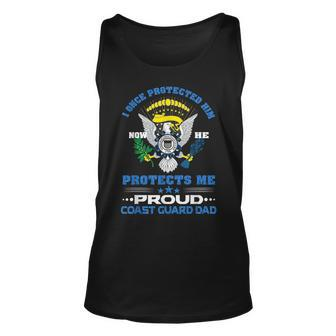 Proud Coast Guard Dad I Once Protected Him For Dad Tank Top | Mazezy