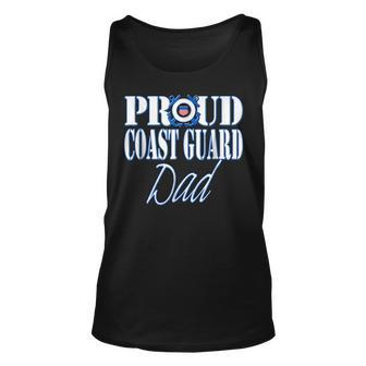 Proud Coast Guard Dad Us Military Fathers Day Men For Dad Tank Top | Mazezy