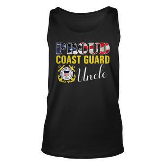Proud Coast Guard Uncle With American Flag For Veteran Day Veteran Tank Top | Mazezy