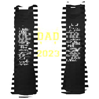Proud Dad Of A Class Of 2023 Graduate Father Senior Family Unisex Tank Top - Thegiftio