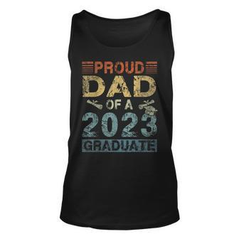 Proud Dad Of A Class Of 2023 Graduate Senior Daddy Unisex Tank Top | Mazezy
