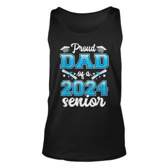 Proud Dad Of A Class Of 2024 Senior Heart Graduation Gift Unisex Tank Top | Mazezy