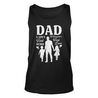 Proud Dad Of Twins Funny Father Apparel Unisex Tank Top | Mazezy
