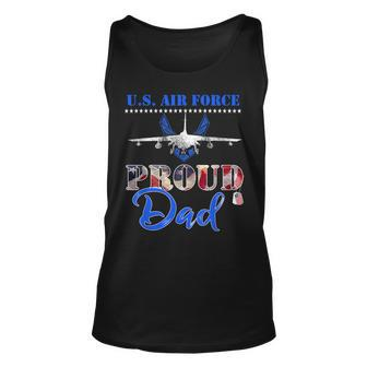 Proud Dad Us Air Force Stars Air Force Family Unisex Tank Top | Mazezy