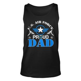 Proud Dad Us Air Force Usaf Veteran Gift Unisex Tank Top | Mazezy