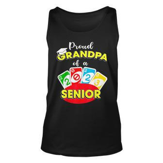 Proud Grandpa Of A Class Of 2023 Graduate Senior Uno Out Unisex Tank Top | Mazezy