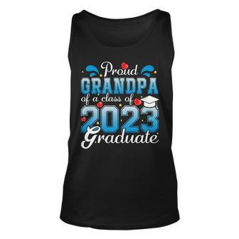 Proud Grandpa Of Class Of 2023 Graduate Awesome Family Unisex Tank Top | Mazezy