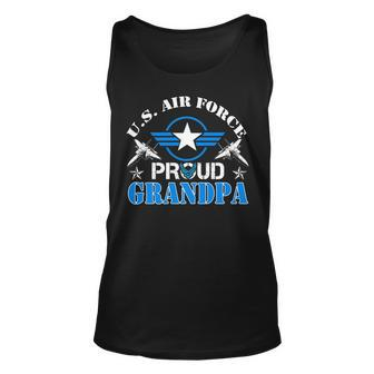 Proud Grandpa Us Air Force Usaf Veteran Gift Unisex Tank Top | Mazezy CA