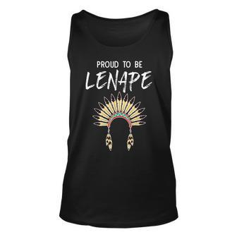Proud To Be Lenape Delaware Native American Pride Headdress Tank Top | Mazezy