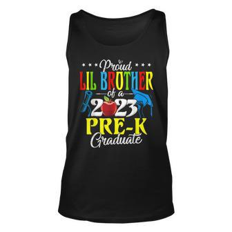 Proud Lil Brother Of A 2023 Prek Graduate Family Lover Unisex Tank Top | Mazezy
