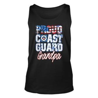 Proud Patriotic Usa Coast Guard Grandpa Usa Flag Men Grandpa Tank Top | Mazezy