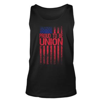 Proud To Be Union Workers Skilled Worker Us Flag Labor Day Tank Top | Mazezy