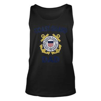 Proud Us Coast Guard Dad Military Pride Pride Month Tank Top | Mazezy