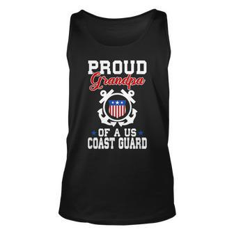 Proud Us Coast Guard Grandpa Grandpa Funny Gifts Unisex Tank Top | Mazezy