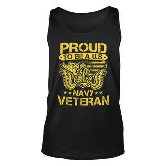 Proud To Be A Us Navy Military Veteran Vintage American Flag Tank Top | Mazezy