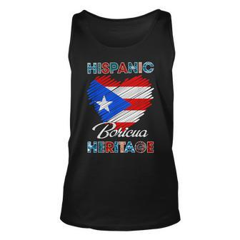 Puerto Rican Hispanic Heritage Boricua Puerto Rico Flag Tank Top | Mazezy