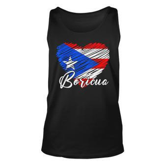 Puerto Rican Hispanic Heritage Boricua Puerto Rico Heart Tank Top - Seseable