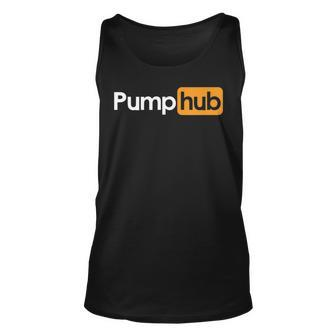 Pump Hub Funny Cute Adult Novelty Workout Gym Fitness Unisex Tank Top - Seseable
