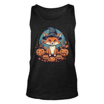 Pumpkin Fox Costume On Fox Halloween Tank Top - Monsterry AU
