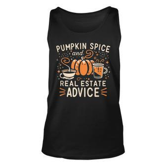 Pumpkin Spice And Real Estate Advice Tank Top - Thegiftio UK