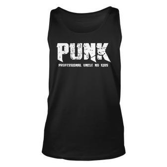 Punk Professional Uncle No Kids Funny Uncle Gift Idea Unisex Tank Top | Mazezy