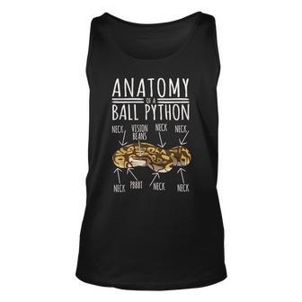 Python Snake Owner - Anatomy Of A Ball Python Unisex Tank Top | Mazezy
