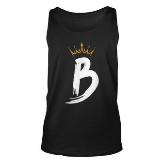 Queen King Letter B Favorite Letter With Crown Alphabet Tank Top - Monsterry UK
