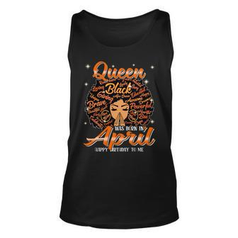 Queen Was Born In April Black History Birthday Junenth Unisex Tank Top | Mazezy